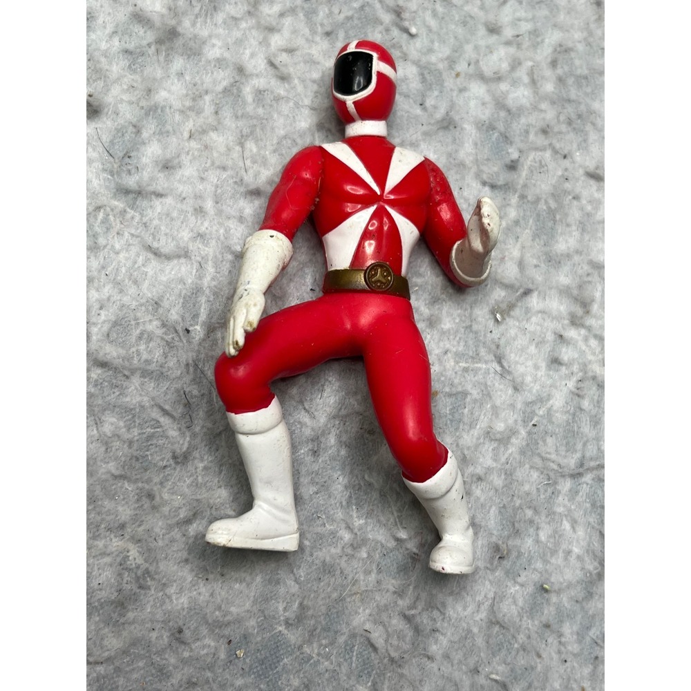 Vintage 2000 Power Ranger Lightspeed Rescue Red Ranger McDonalds Toy Figure 3.5"